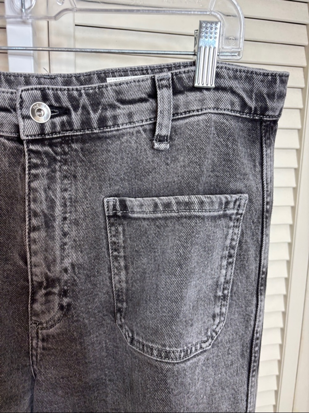 rag & bone Melina Patch Pockets Wide Leg Washed Gray Jeans Size 28 - Picture 7 of 16